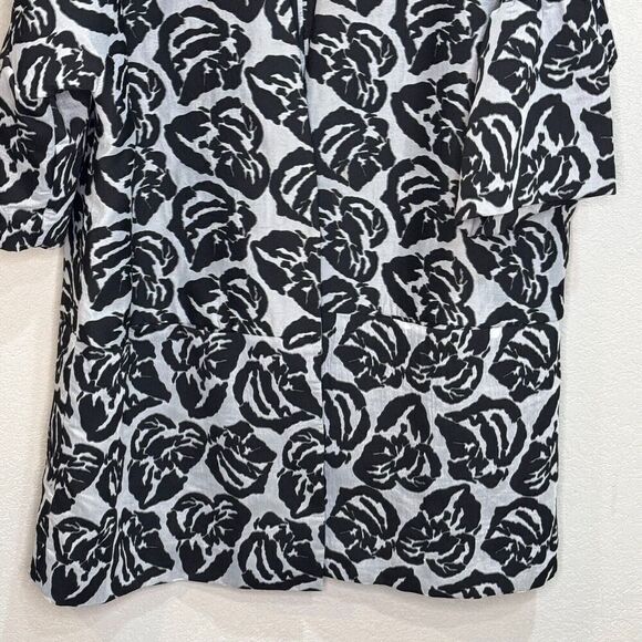 Emerson Rose Jacket Topper Size XL Black White Floral Jacquard - Picture 4 of 7